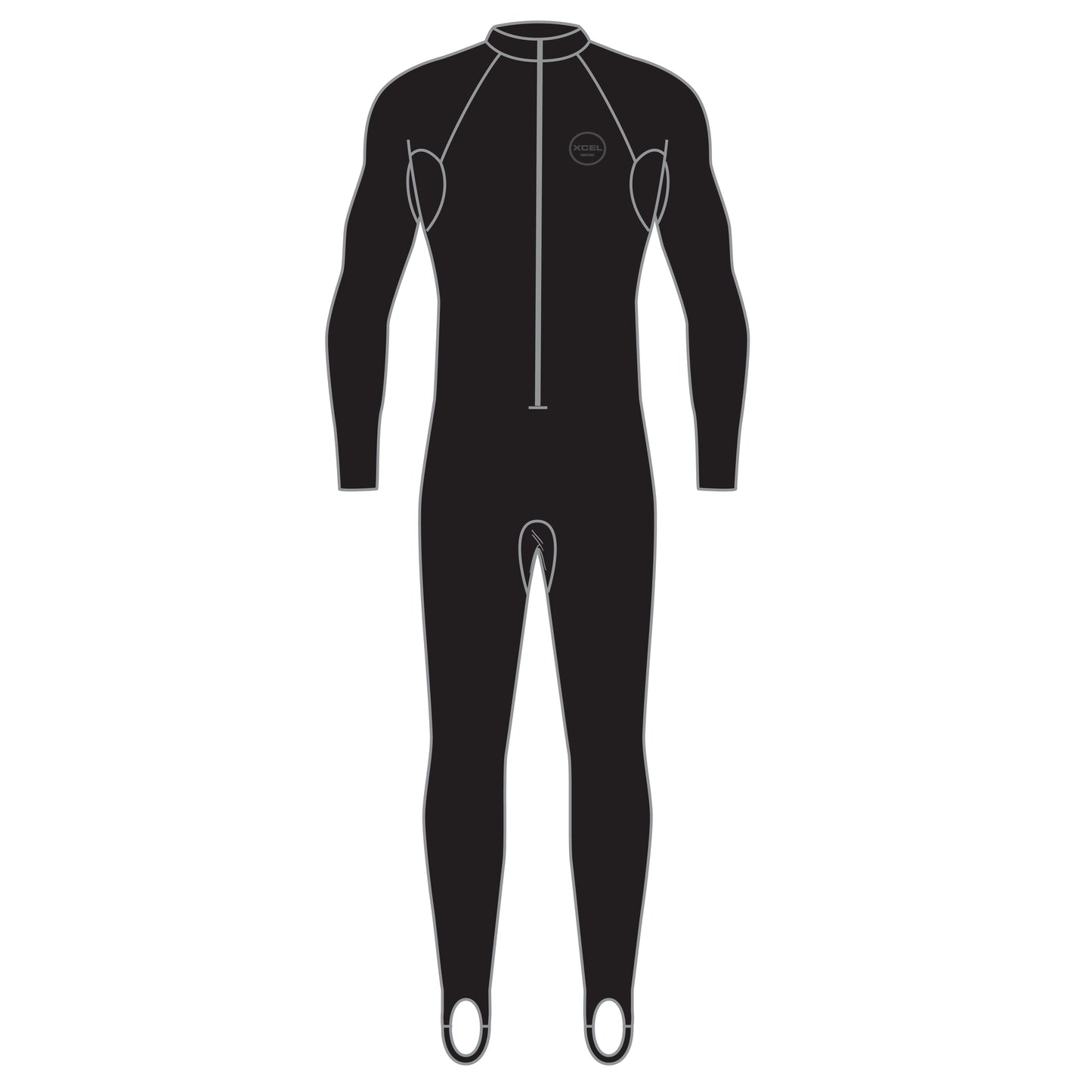 Military Men's Performance Stretch Front Zip Dive Skin