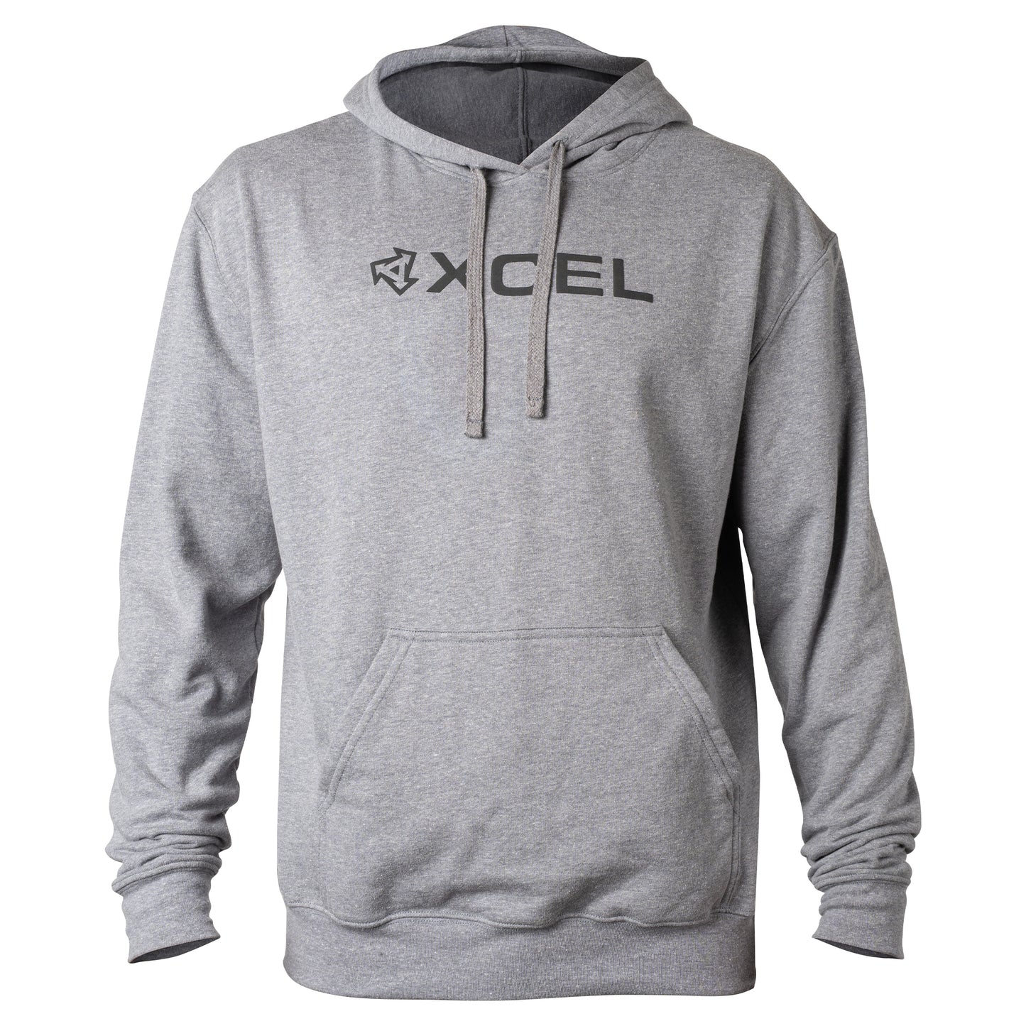 Men's Corp Logo Long Sleeve Hooded Fleece - Heather Grey