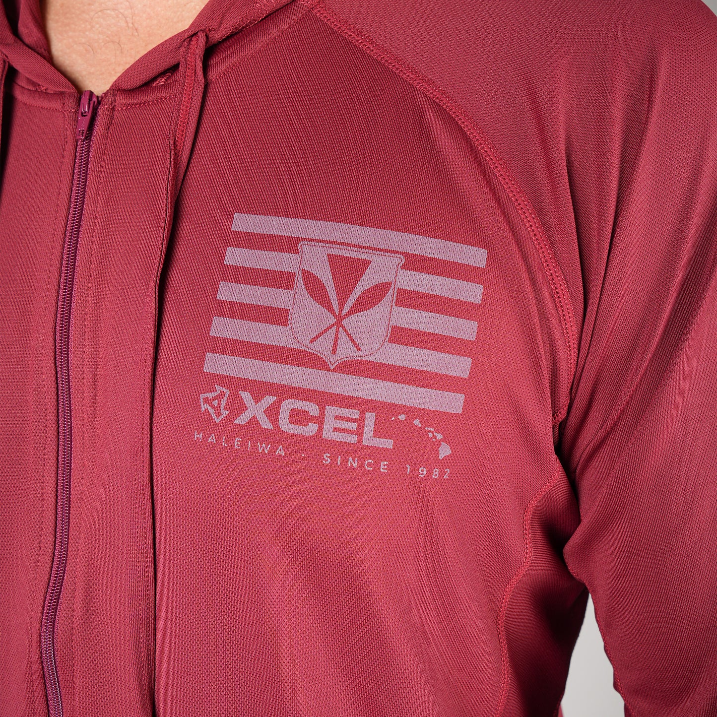 Men's VentX Tribal Long Sleeve Front Zip Hoodie UV