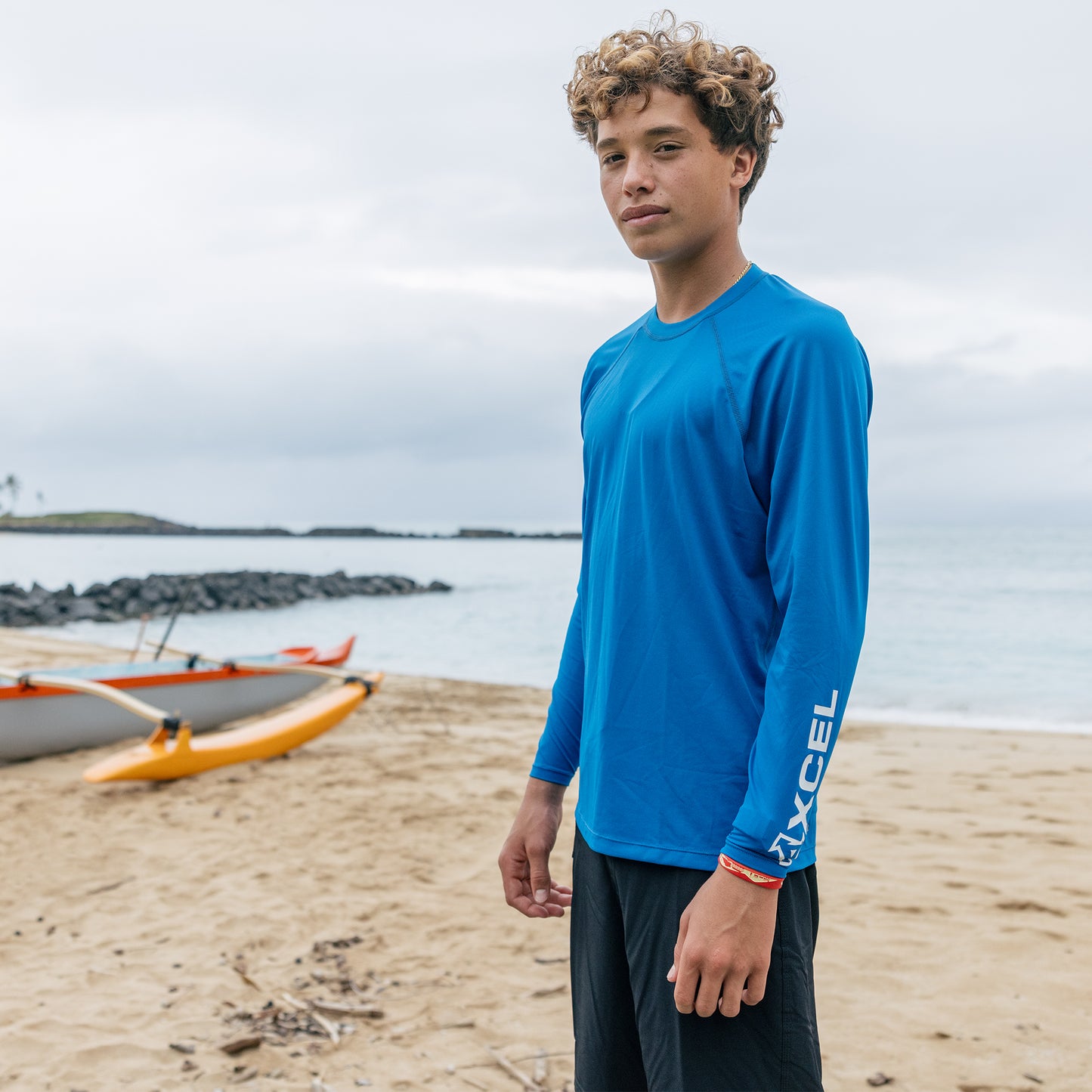 Men's Ventx Solid Long Sleeve UV - Nautical Blue