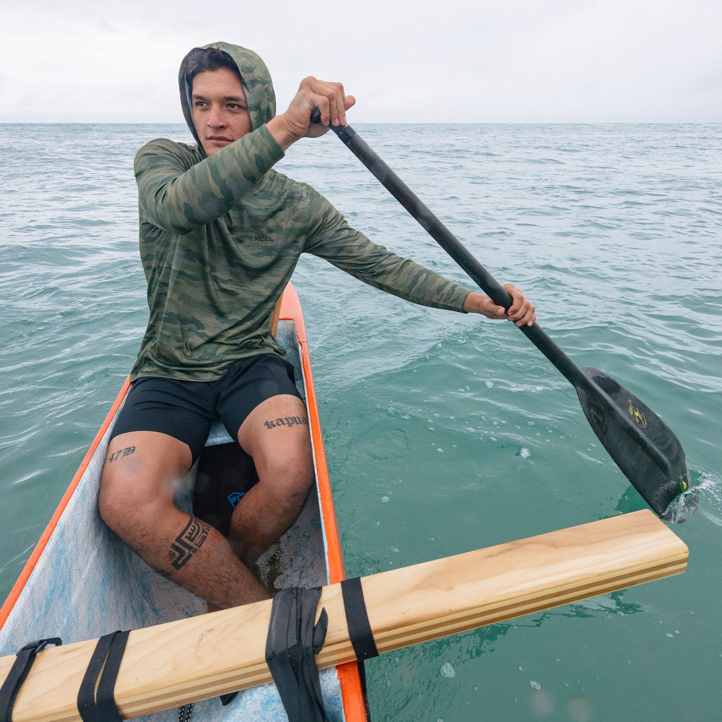 Men's ThreadX Hawaiian Hooded Camo Long Sleeve UV Top