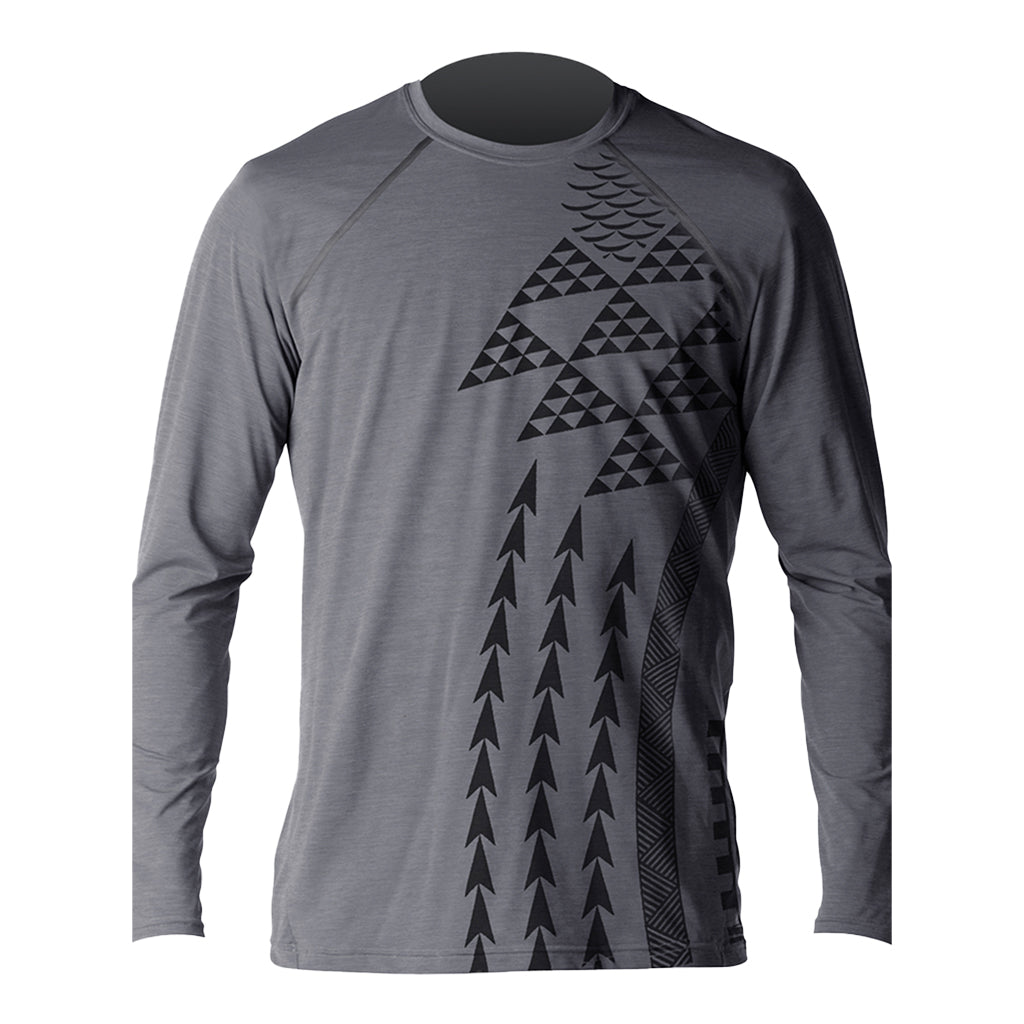 Xcel Men's Heathered VentX Haleiwa Tribal Long Sleeve Relaxed Fit UV L / Heather Charcoal