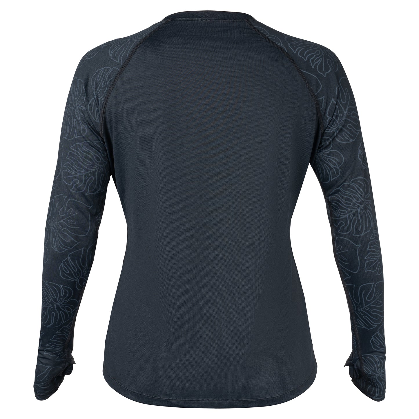 Women's Long Sleeve Relaxed Fit VentX UV Top - Black/Monstera Print