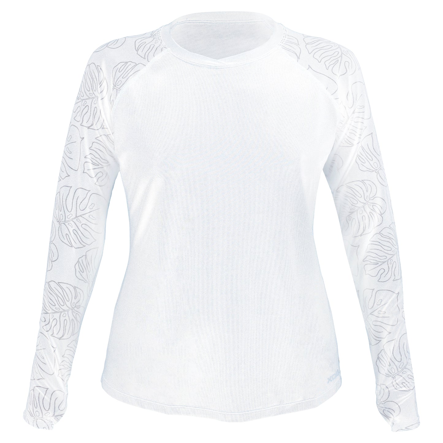 Women's Long Sleeve Relaxed Fit VentX UV Top - White/Monstera Print