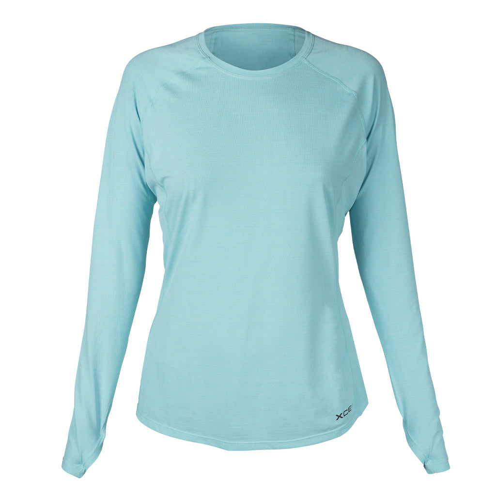 Women's Heathered VentX Long Sleeve Relaxed Fit UV - Glacier Blue