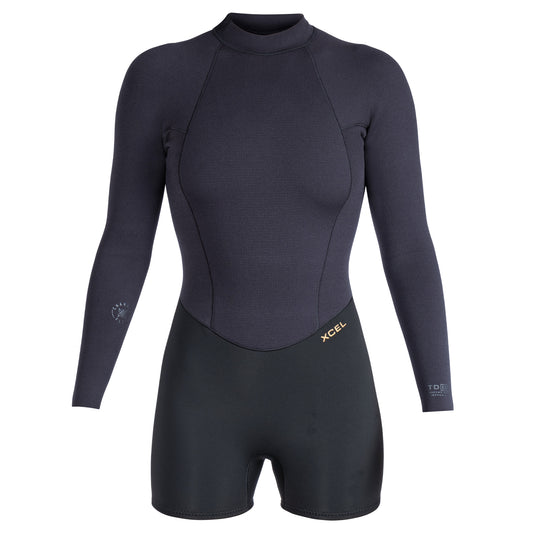 Women's Comp+ L/S Back Zip Boy Cut Springsuit 2/1.5mm