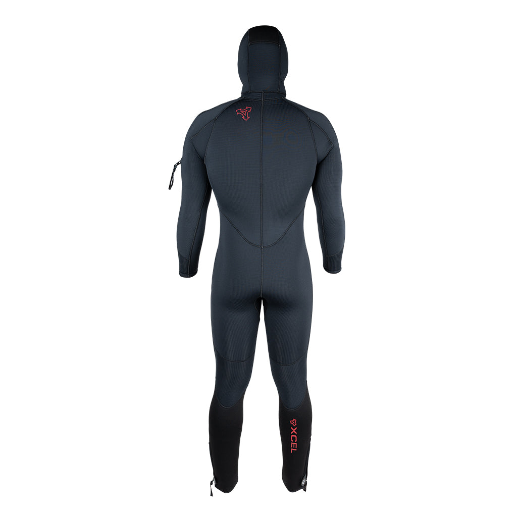 Tilos Titanium Full Dive Wetsuit Mens ML orders Snorkel Re-enforced Knees Black Blue