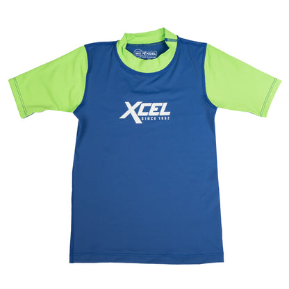 Youth Premium Stretch Color Block Short Sleeve Performance Fit UV Top