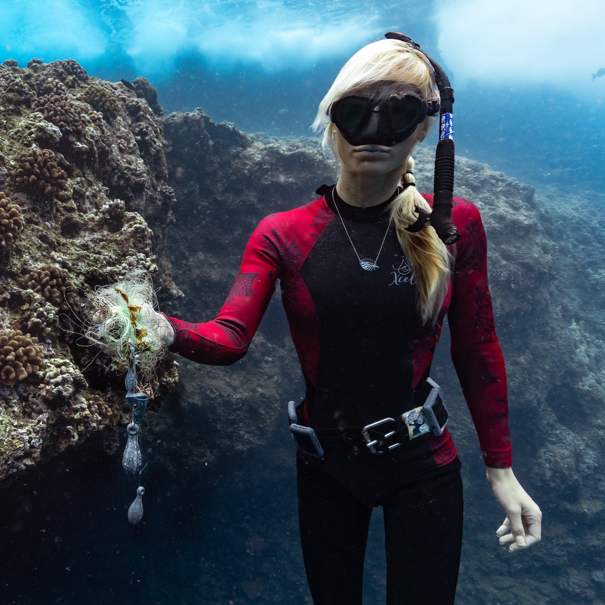 Women's Ocean Ramsey Water Inspired Axis Long Sleeve Back Zip Glide Skin  Springsuit 2mm