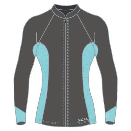 Girls Axis Long Sleeve Front Zip Jacket 2/1mm