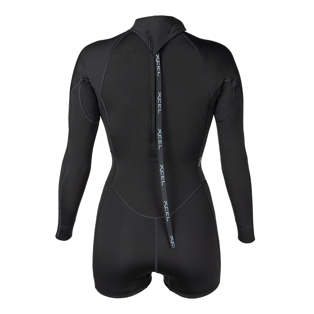 Women's Axis Long Sleeve Back Zip Boy Short Spring Wetsuit 2mm
