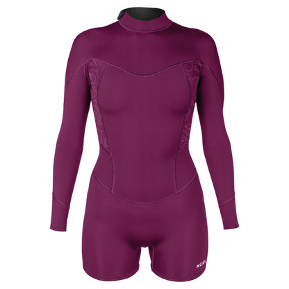 Women's Axis Long Sleeve Back Zip Boy Short Spring Wetsuit 2mm